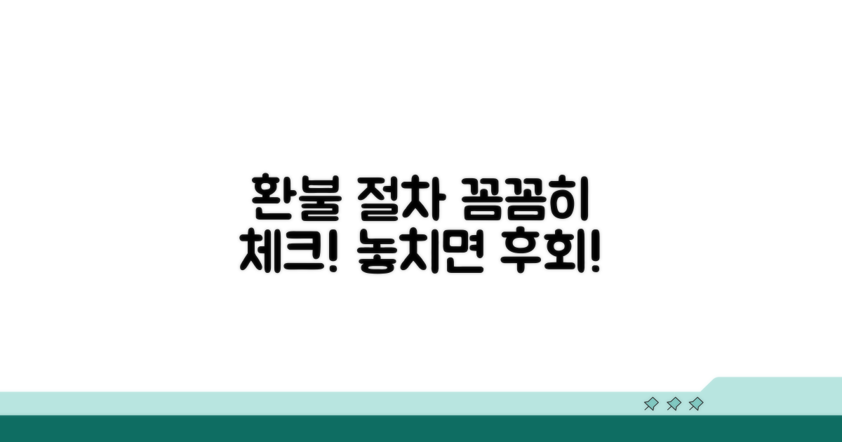 환불 절차, 꼼꼼히 확인하기