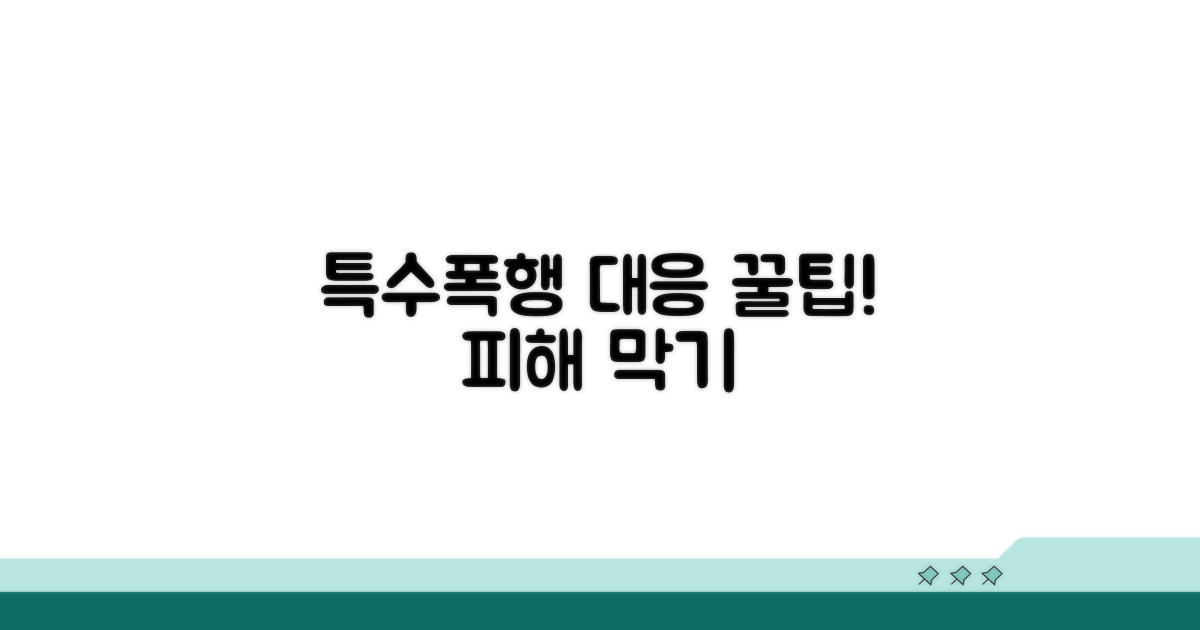 특수폭행 사건 대응 꿀팁