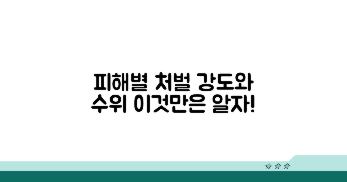 피해 유형별 처벌 수위 비교