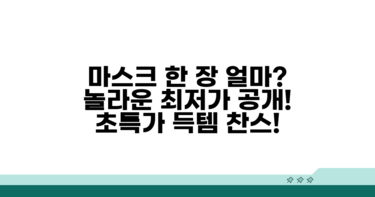 일회용 마스크 개당 가격 총정리