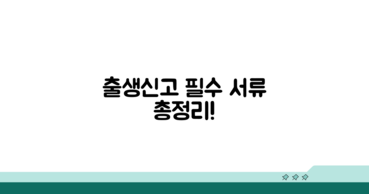 출생신고 필수 서류 총정리