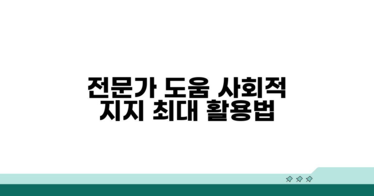 전문가 도움과 사회적 지지 활용법