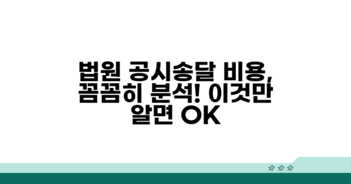법원 공시송달 비용 상세 분석
