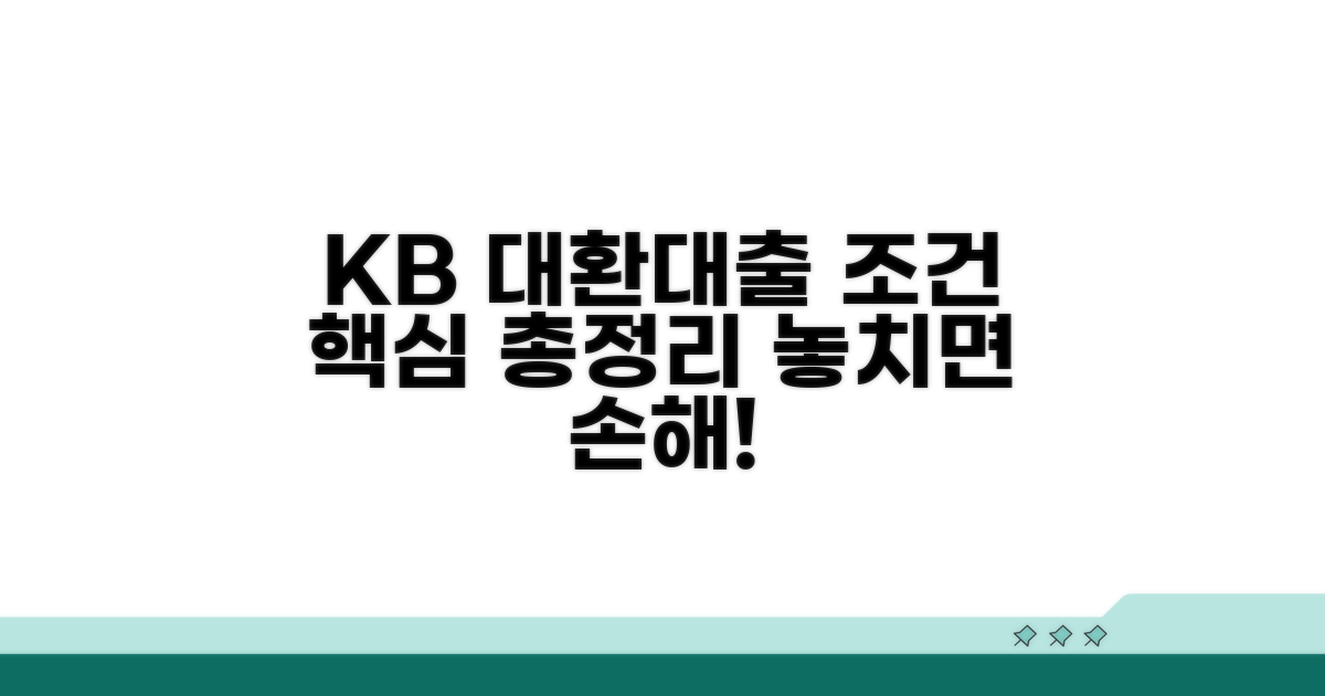 국민은행 대환대출 조건 핵심 총정리