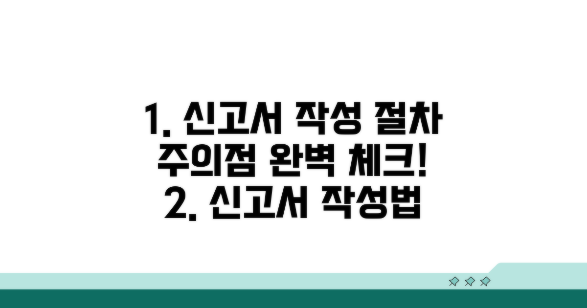 신고서 작성 절차와 주의점 체크