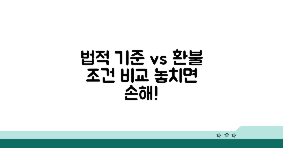 법적 기준과 환불 조건 비교