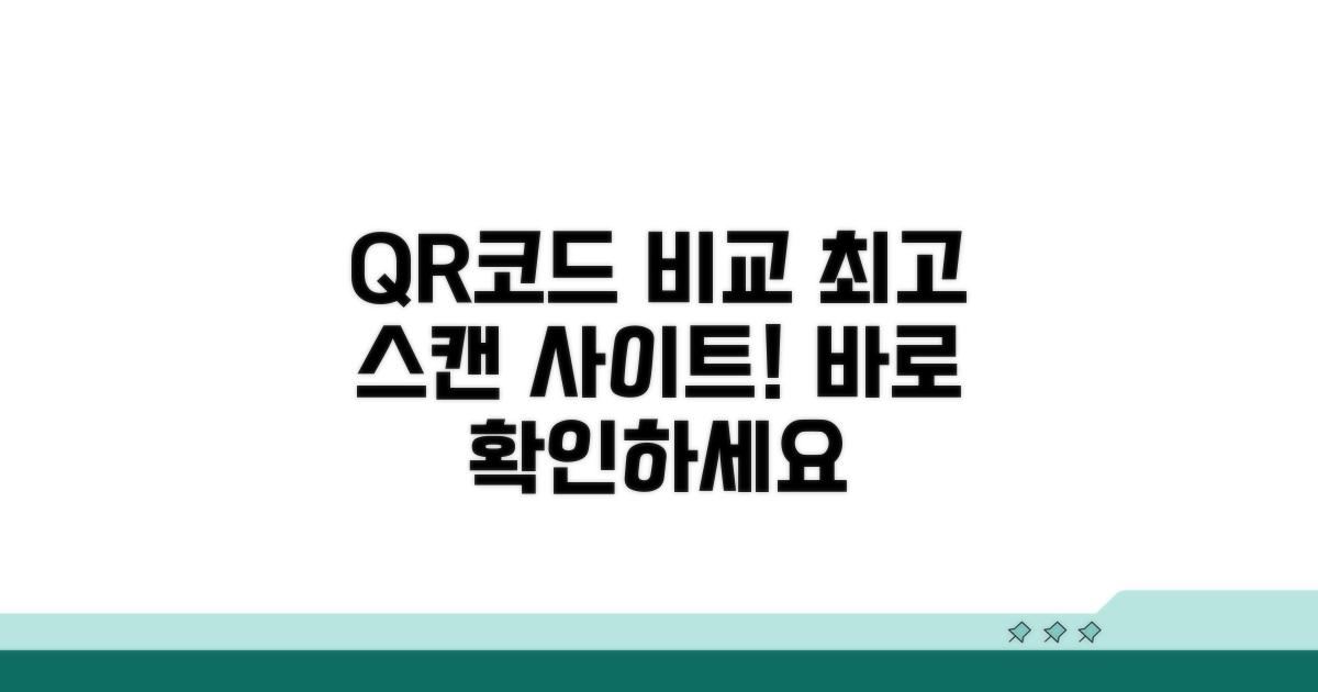 다양한 QR코드 스캔 사이트 비교