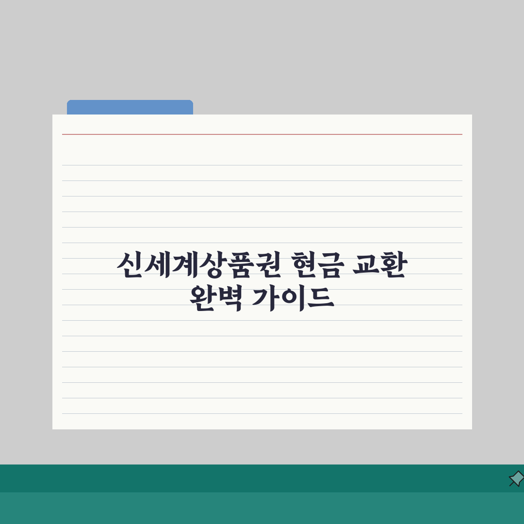 신세계상품권 현금교환처 | 현금화 업체 환전소 완벽정리 직접 해봤어요